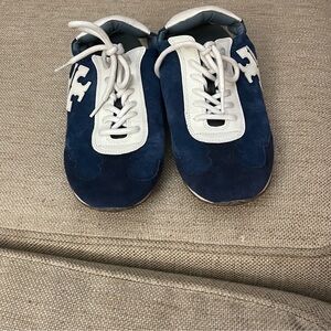 Tory Burch Blue and White Athletic Shoes